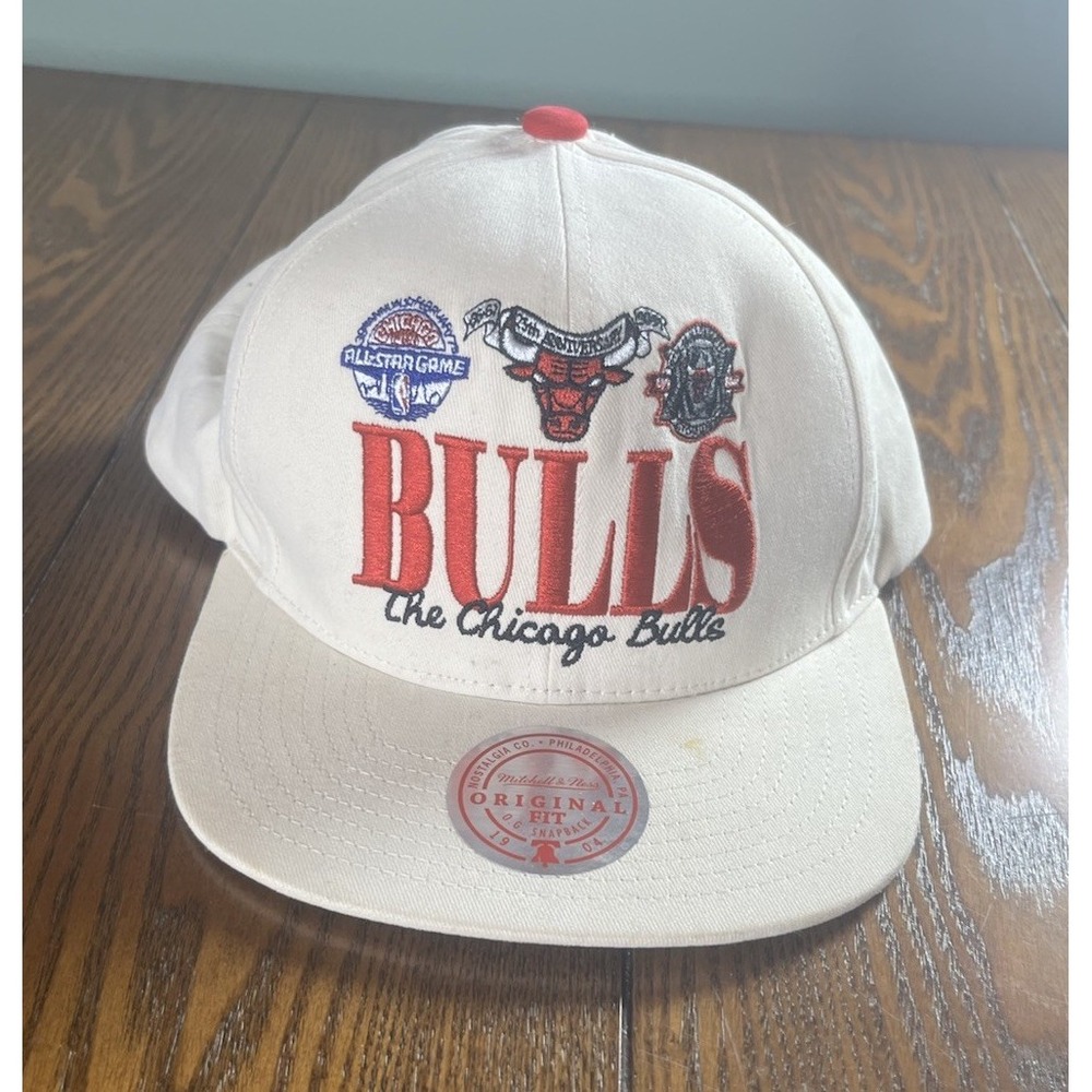 NBA Mitchell & Ness All Star Game Snapback Hat Chicago Bulls Jordan Beige